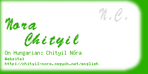 nora chityil business card